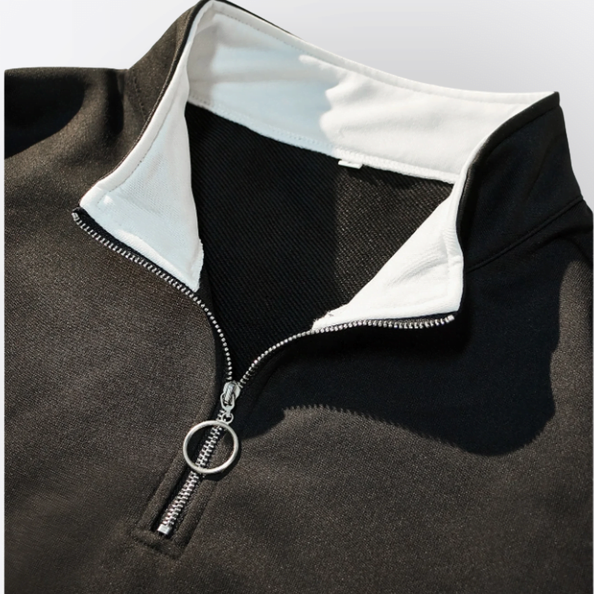 AETHR ALETHEIA— Men’s Quarter-Zip Sweatshirt, Stripe Sleeves | Sportlife