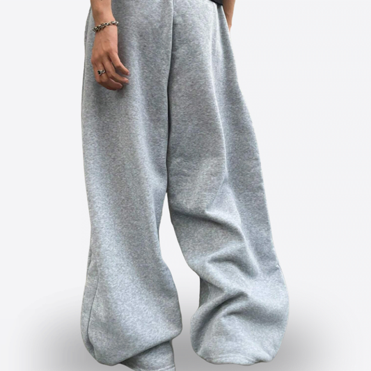 AETHR Titan Wide-Leg Sweatpants – Men’s Grey Loose-Fit Pants