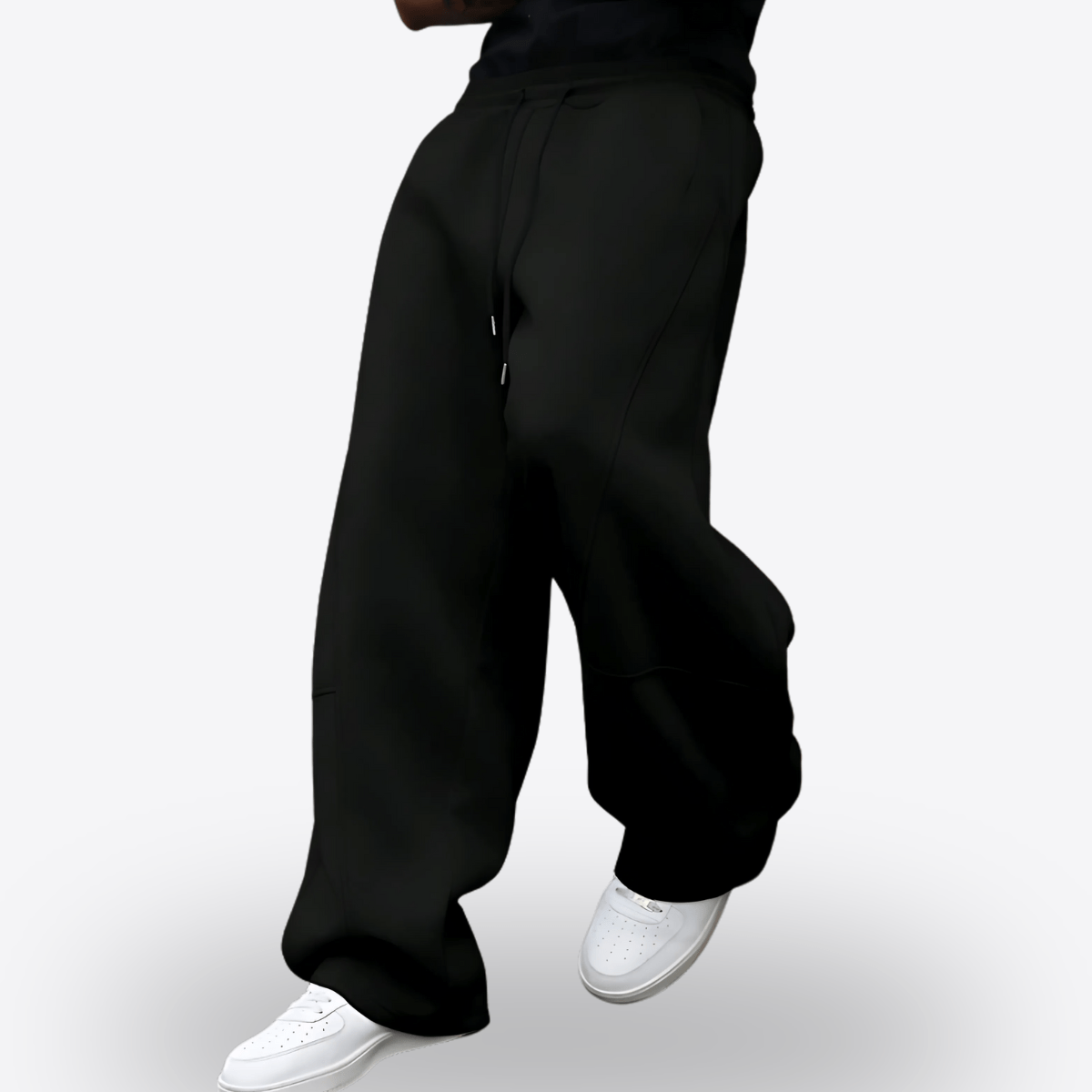 AETHR Hades Wide-Leg Sweatpants – Men’s Black Loose-Fit Jogger