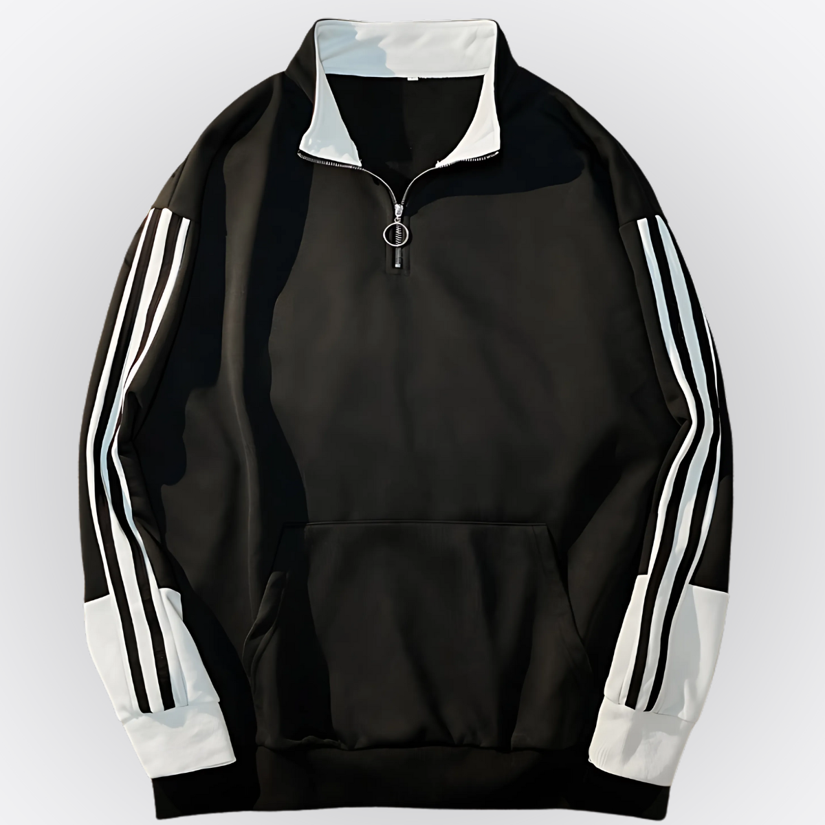 AETHR ALETHEIA— Men’s Quarter-Zip Sweatshirt, Stripe Sleeves | Sportlife