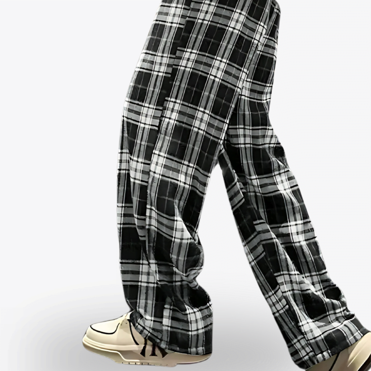 AETHR GRID TRAINER – Men's Plaid Wide-Leg Pant