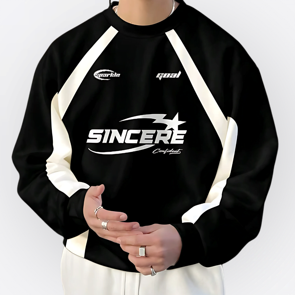 AETHR HADES — Men’s Oversized Raglan Sports Sweatshirt| Sportlife
