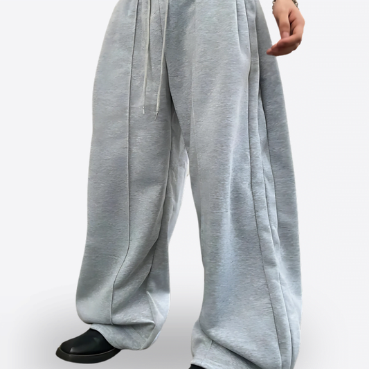AETHR Titan Wide-Leg Sweatpants – Men’s Grey Loose-Fit Pants